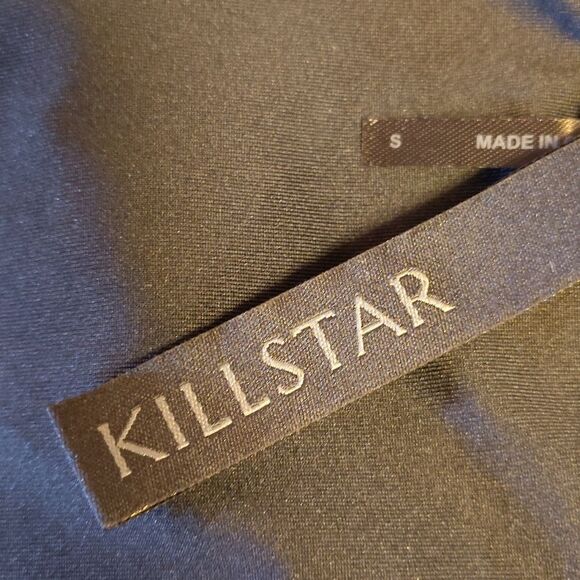 Killstar Black NEW Silver Lunar Tide One Piece Halter Swimsuit Size Small (6) - Picture 12 of 14